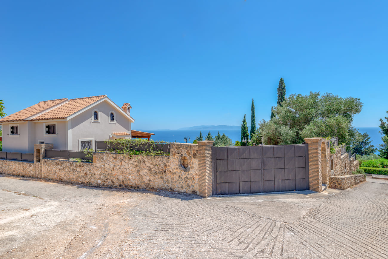 Parking of Villa Harmony in Lourdata, Cephalonia