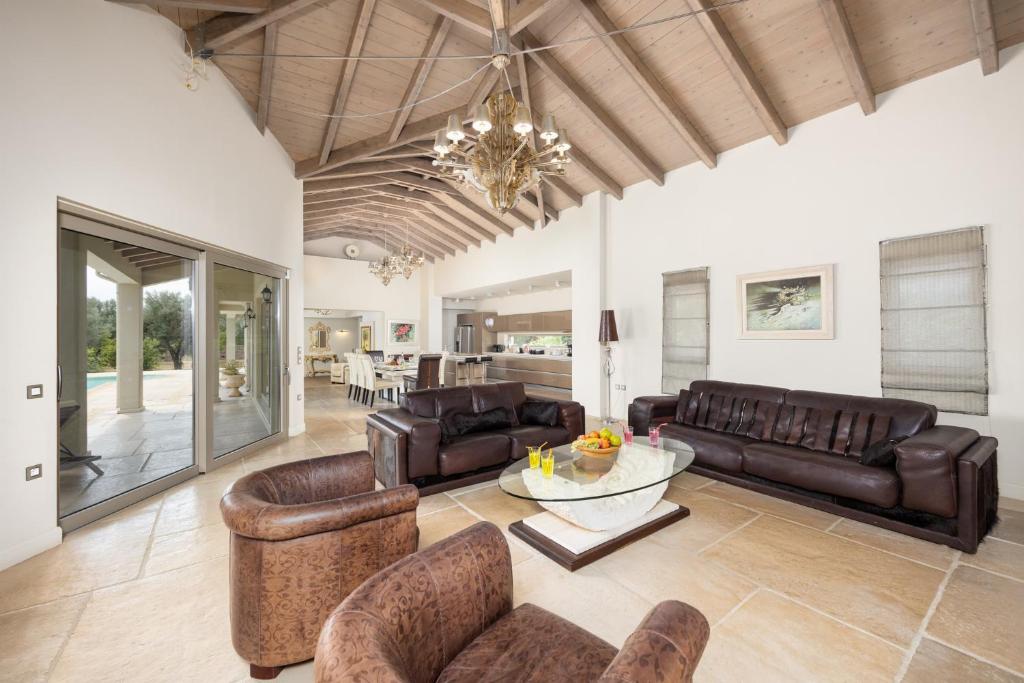 Living room of Pomegranate Tree Villa at Katelios, Kefalonia